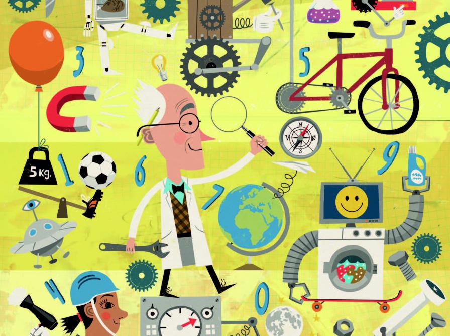 Skruer, dimser og dingenoter. Bøger om maskiner, tal og teknik for de 4-8 årige.